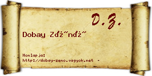 Dobay Zénó névjegykártya